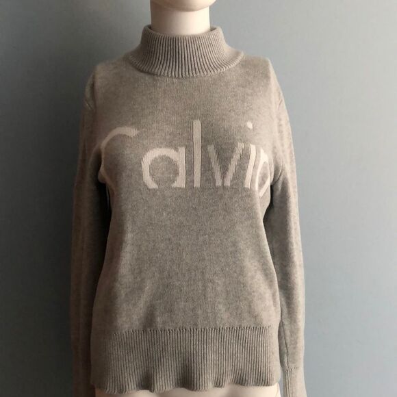 Calvin Klein Crew Neck Grey Sweater - Picture 1 of 3